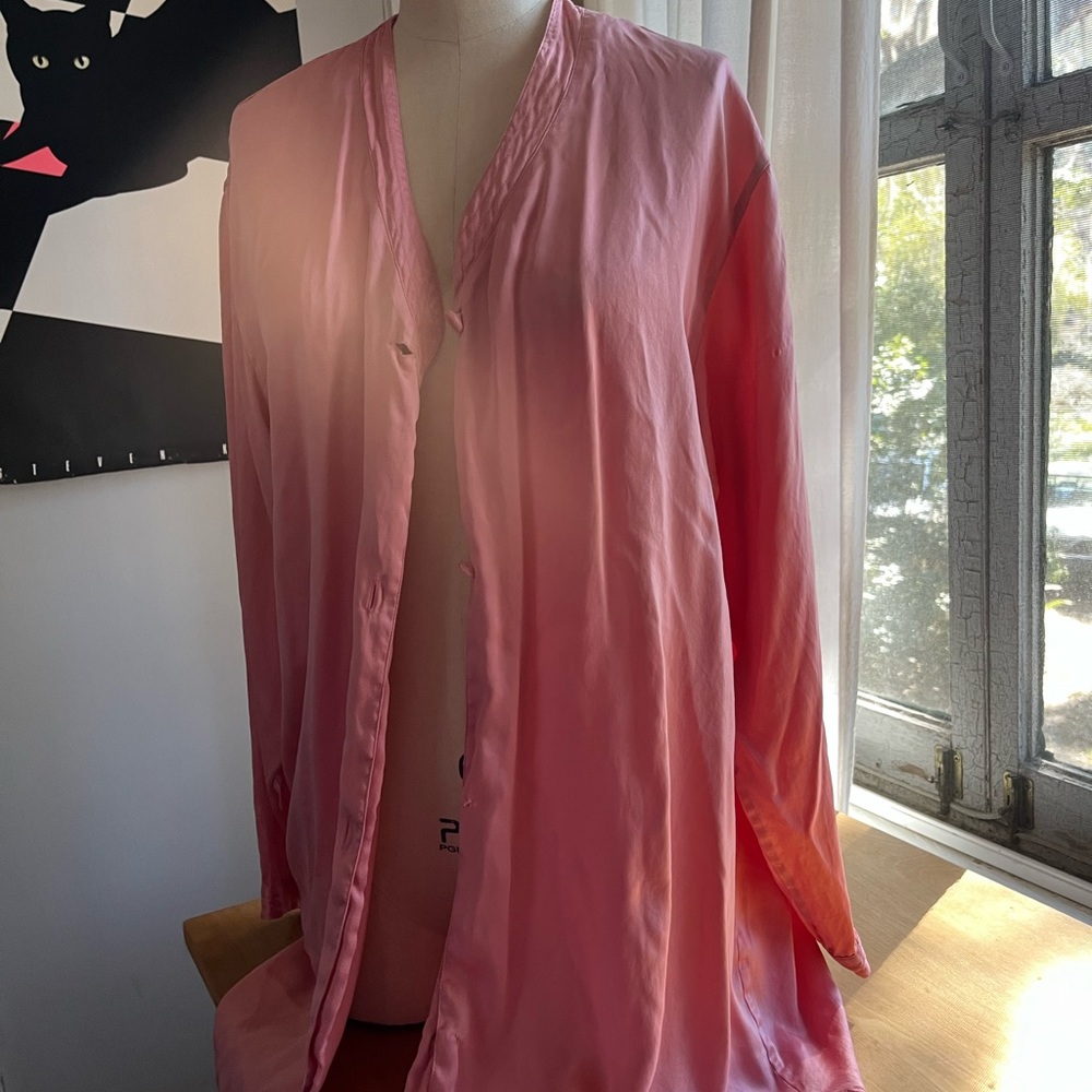 Victoria's Secret Pink Silk Kimono Vintage Gold Label